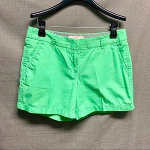 J. Crew 4” Green Chino Shorts